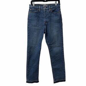 Levi's Womens Wedgie Straight Leg Zip Fly‎ Jeans Size 29 Blue Medium Wash